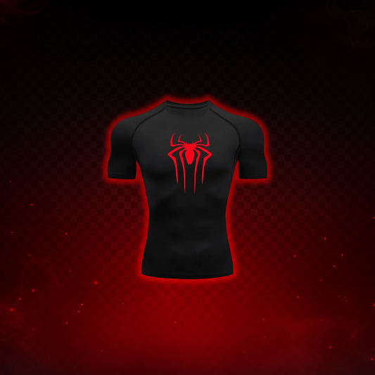 SPIDER RED BLACK T-SHIRT SHORT SLEEVE