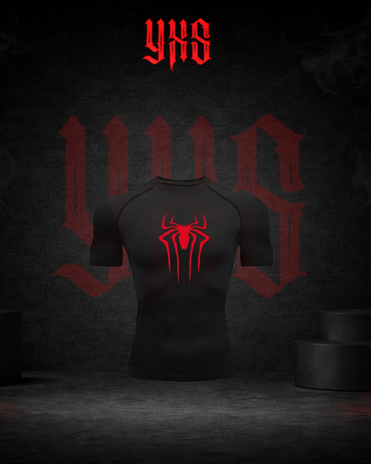 SPIDER RED BLACK T-SHIRT SHORT SLEEVE