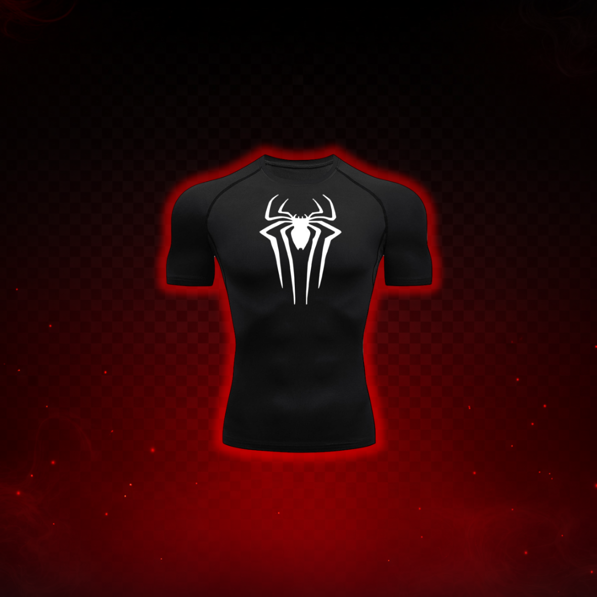 SPIDER WHITE BLACK T-SHIRT COMPRESSION  LONG SLEEVE