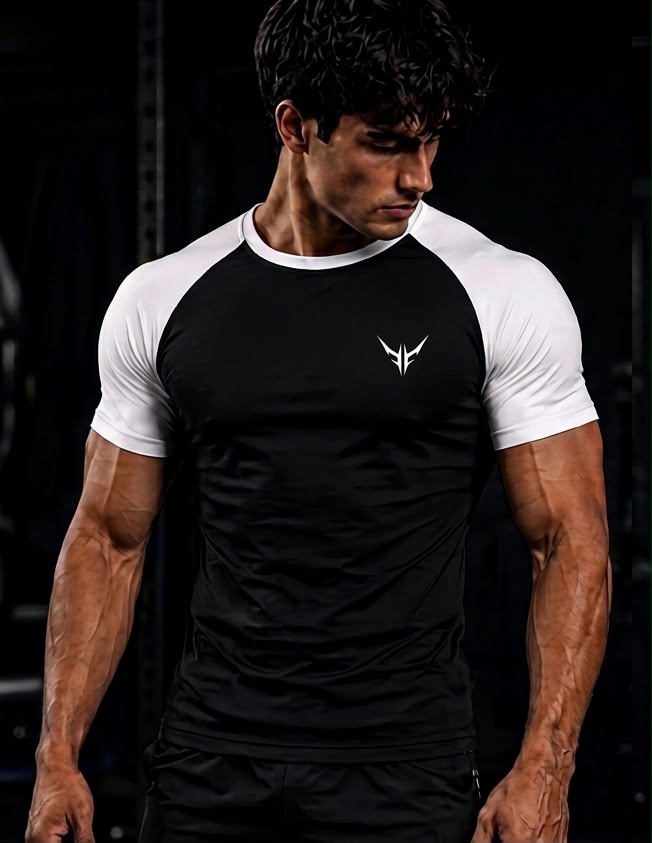 YAXS Compression T-Shirt – Black/White