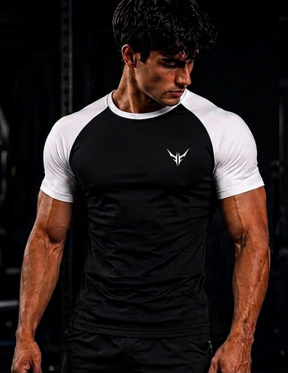 YAXS Compression T-Shirt – Black/White