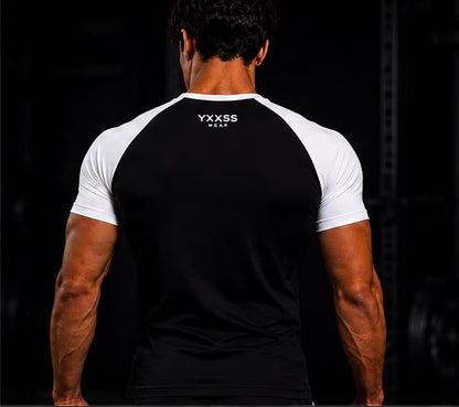 YAXS Compression T-Shirt – Black/White