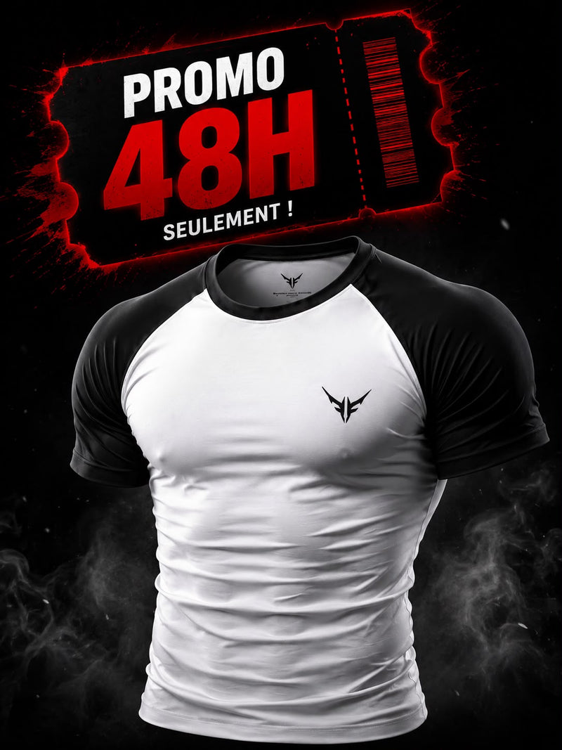 YAXS Compression T-Shirt – White/Black